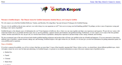 Desktop Screenshot of goldfishkeepers.com