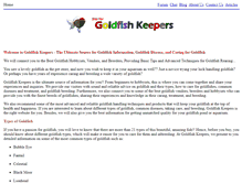 Tablet Screenshot of goldfishkeepers.com